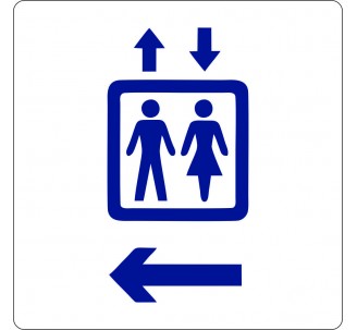 Pictogramme économique " Ascenseur à gauche "