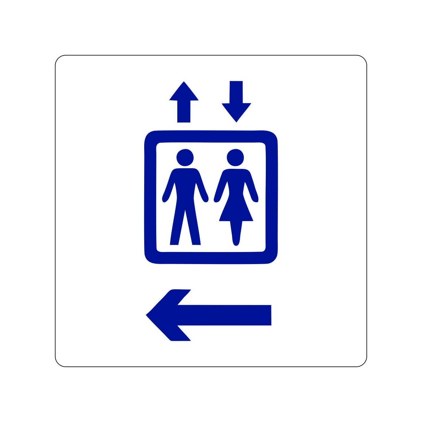 Pictogramme économique " Ascenseur à gauche "