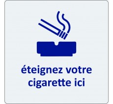 Pictogramme économique en alu " Eteignez votre cigarette ici "