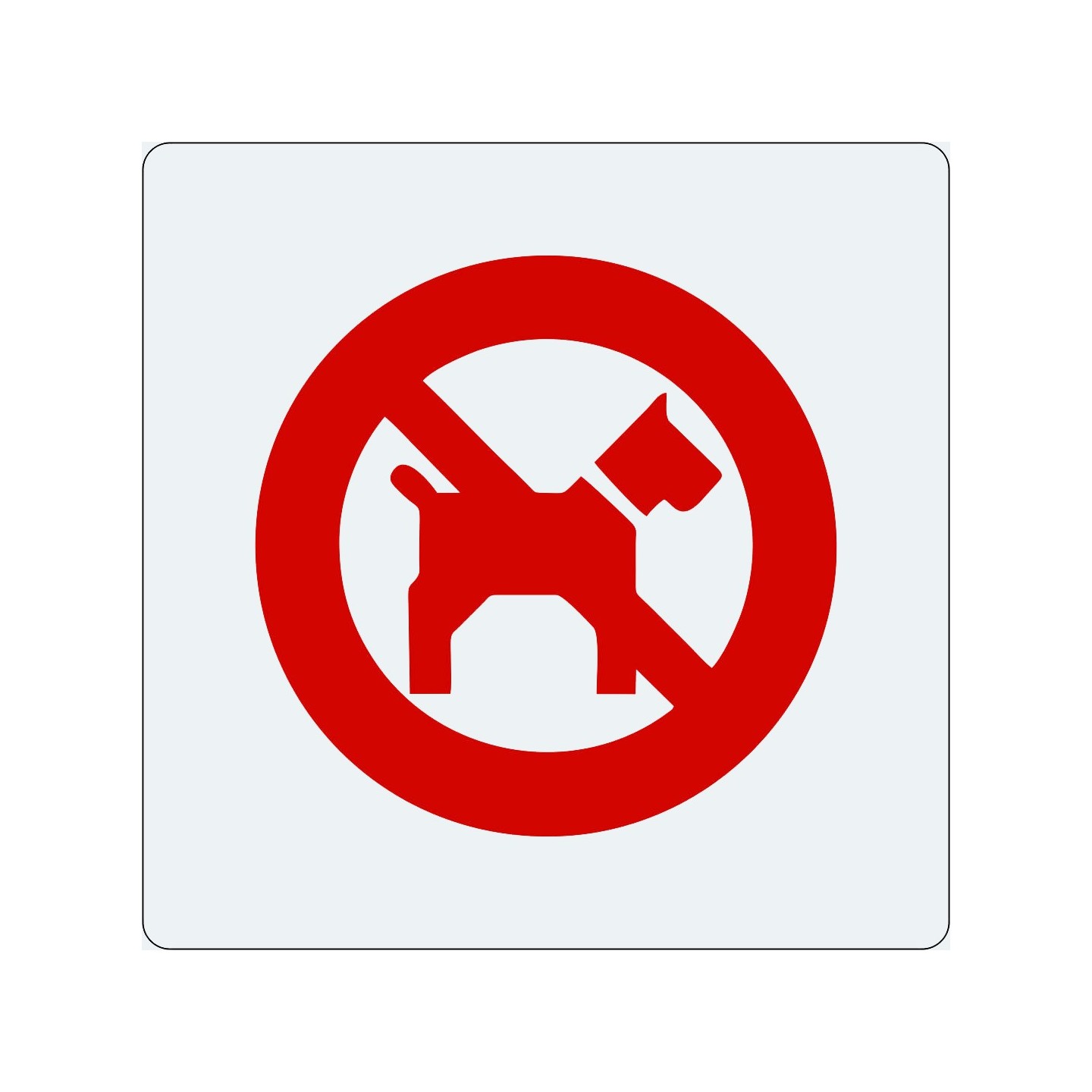 Pictogramme économique en alu " Chien interdit "