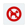Pictogramme économique en alu " Chien interdit "
