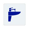 Pictogramme économique en alu " Lavabo "