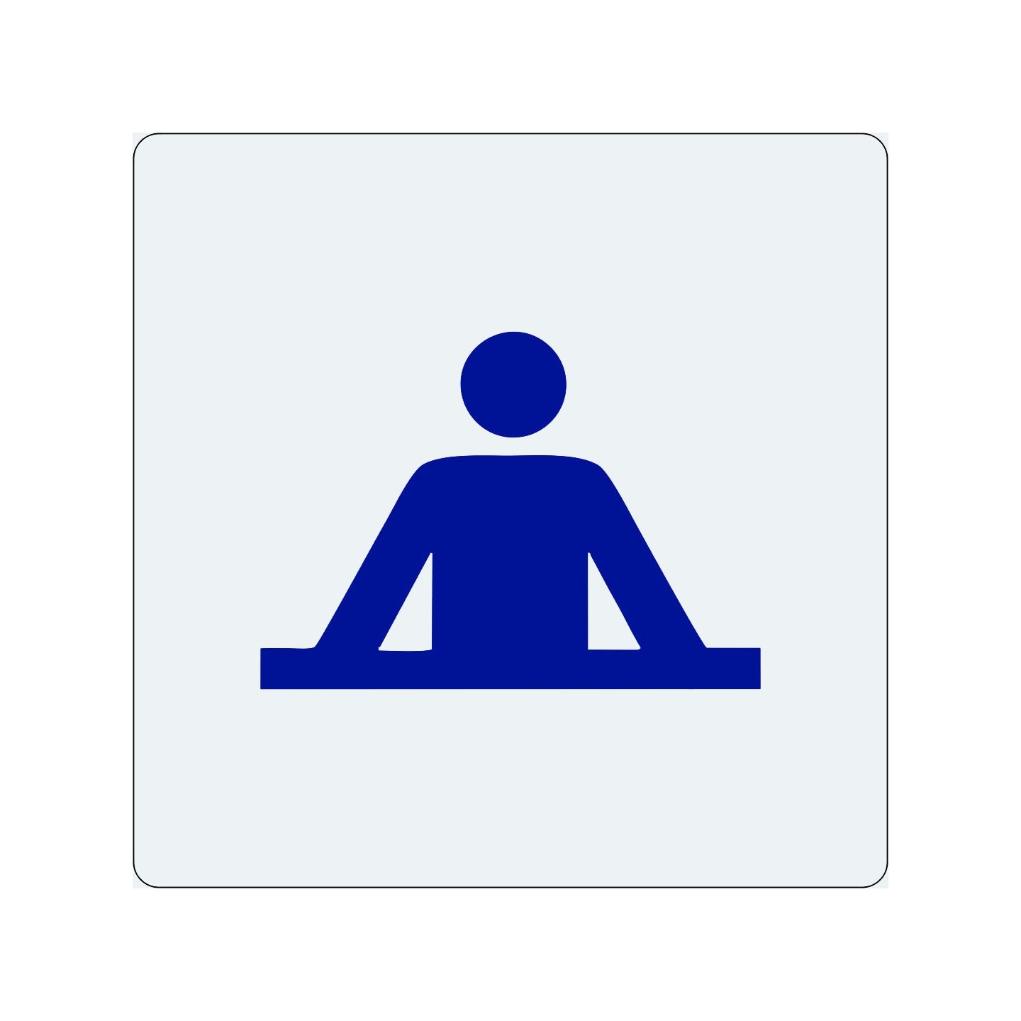 Pictogramme économique en alu " Réception "