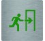 Pictogramme économique en alu " Sortie de secours à droite "