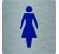 Pictogramme économique en alu " Toilettes femme "