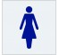 Pictogramme économique en alu " Toilettes femme "
