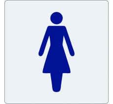 Pictogramme économique en alu " Toilettes femme "