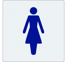 Pictogramme économique en alu " Toilettes femme "