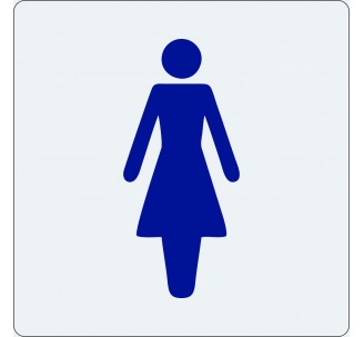 Pictogramme économique en alu " Toilettes femme "