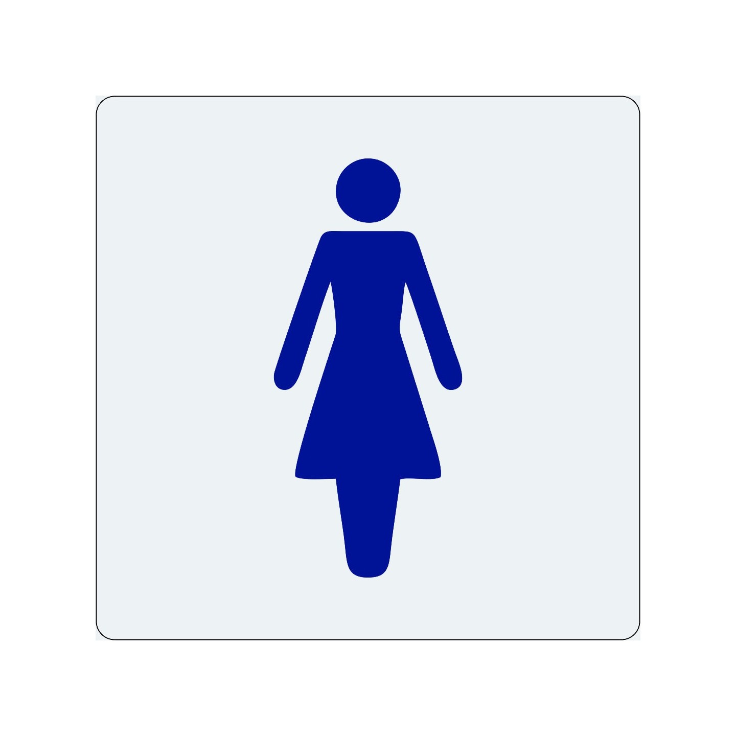 Pictogramme économique en alu " Toilettes femme "