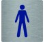 Pictogramme économique en alu " Toilettes homme "