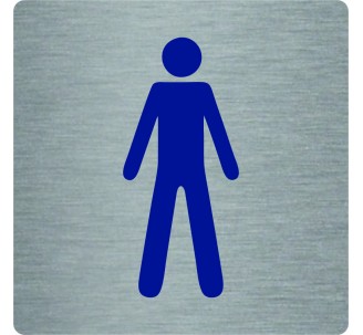 Pictogramme économique en alu " Toilettes homme "