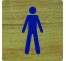 Pictogramme économique en alu " Toilettes homme "