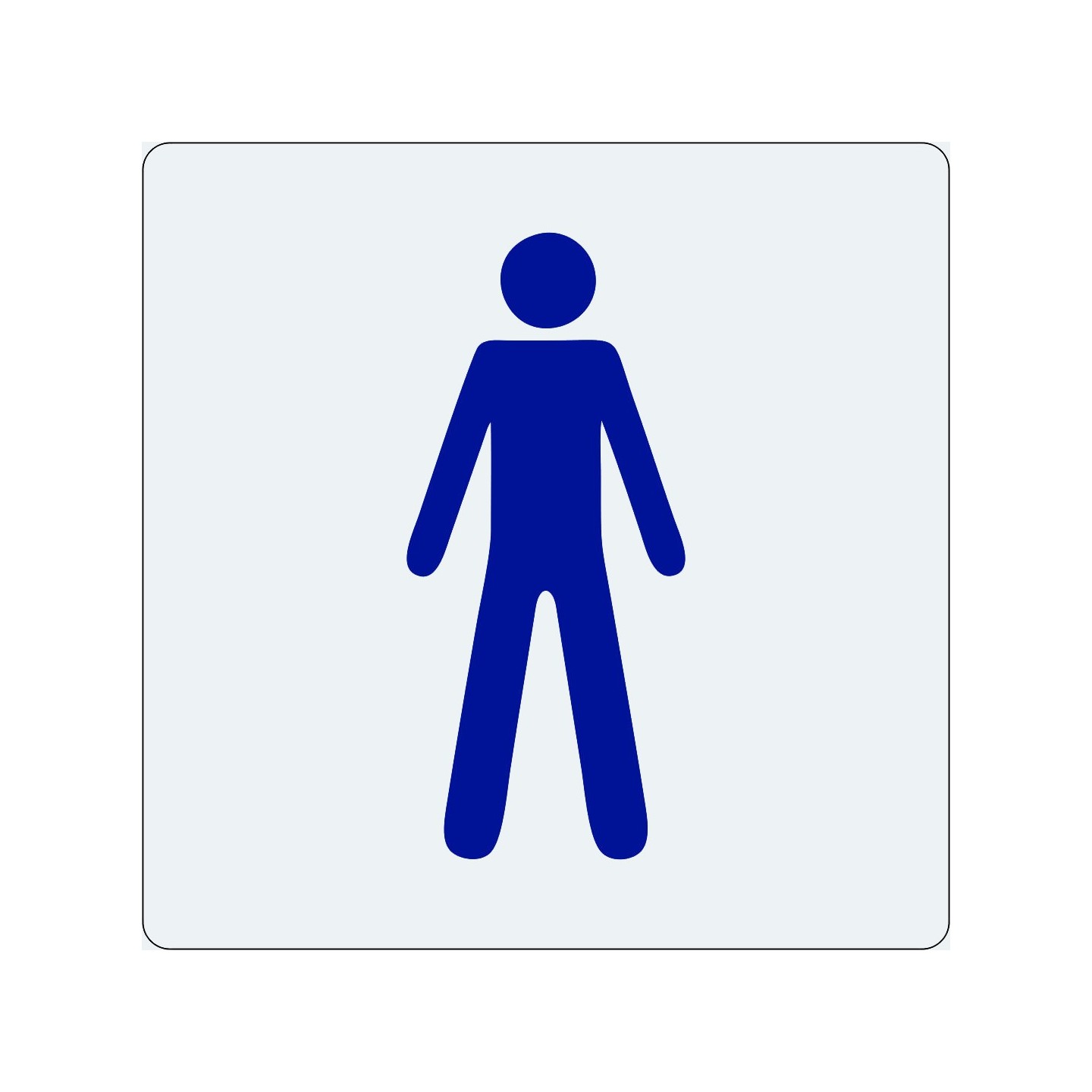 Pictogramme économique en alu " Toilettes homme "