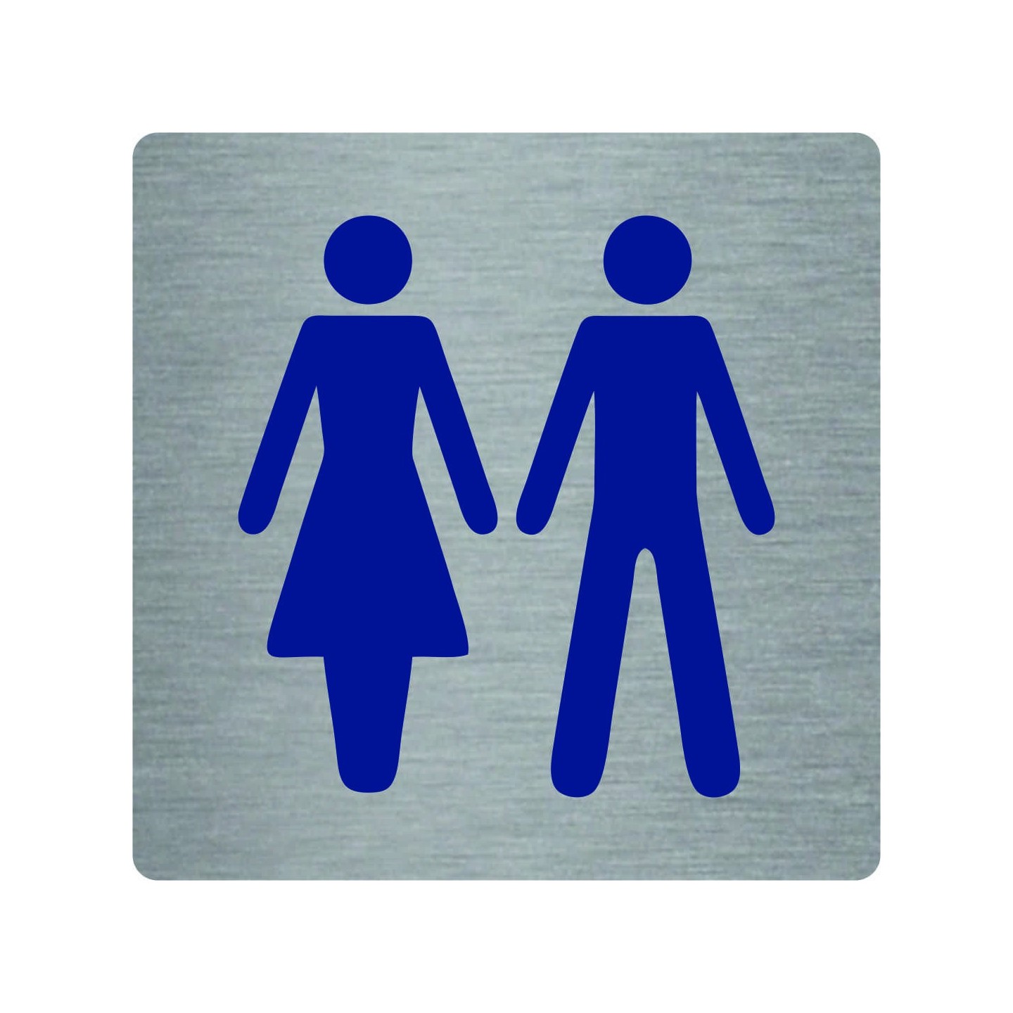 Pictogramme économique en alu " Toilettes mixte "