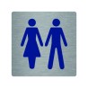 Pictogramme économique en alu " Toilettes mixte "