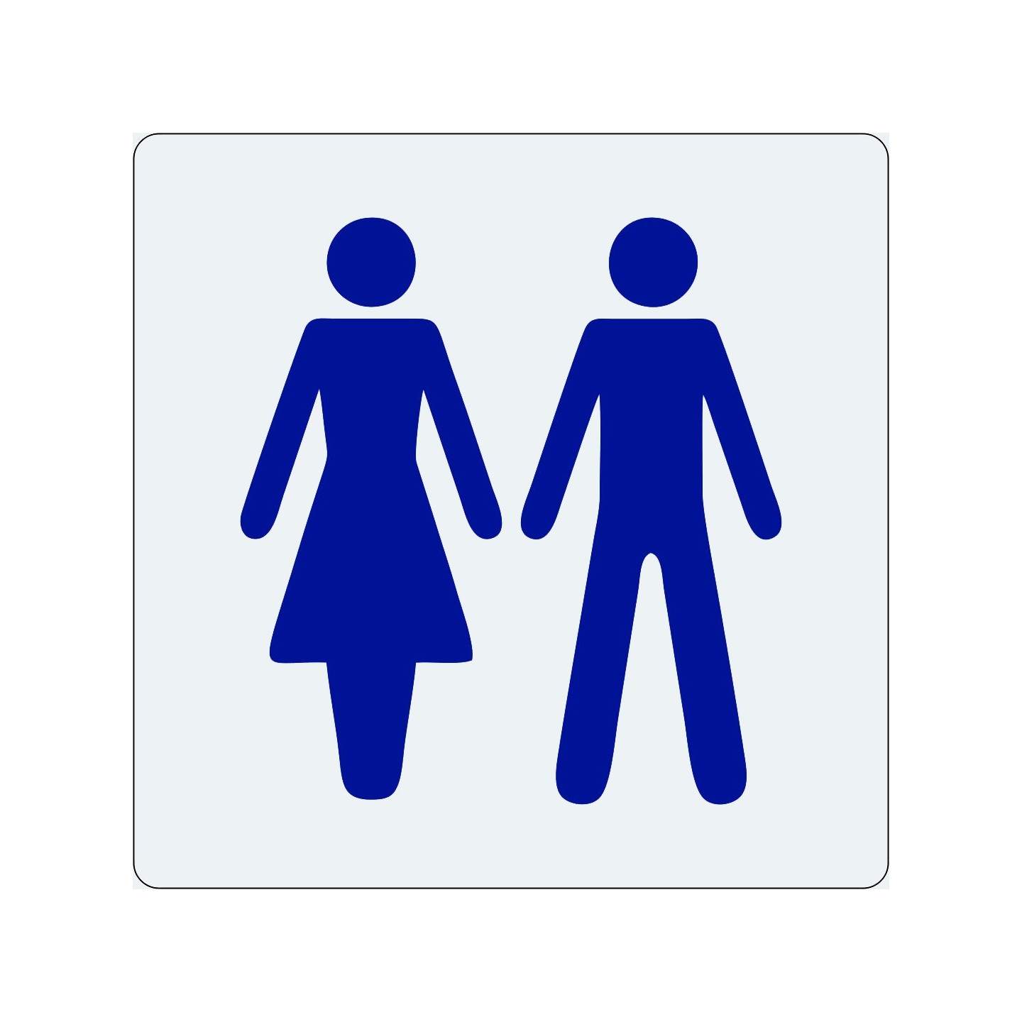 Pictogramme économique en alu " Toilettes mixte "