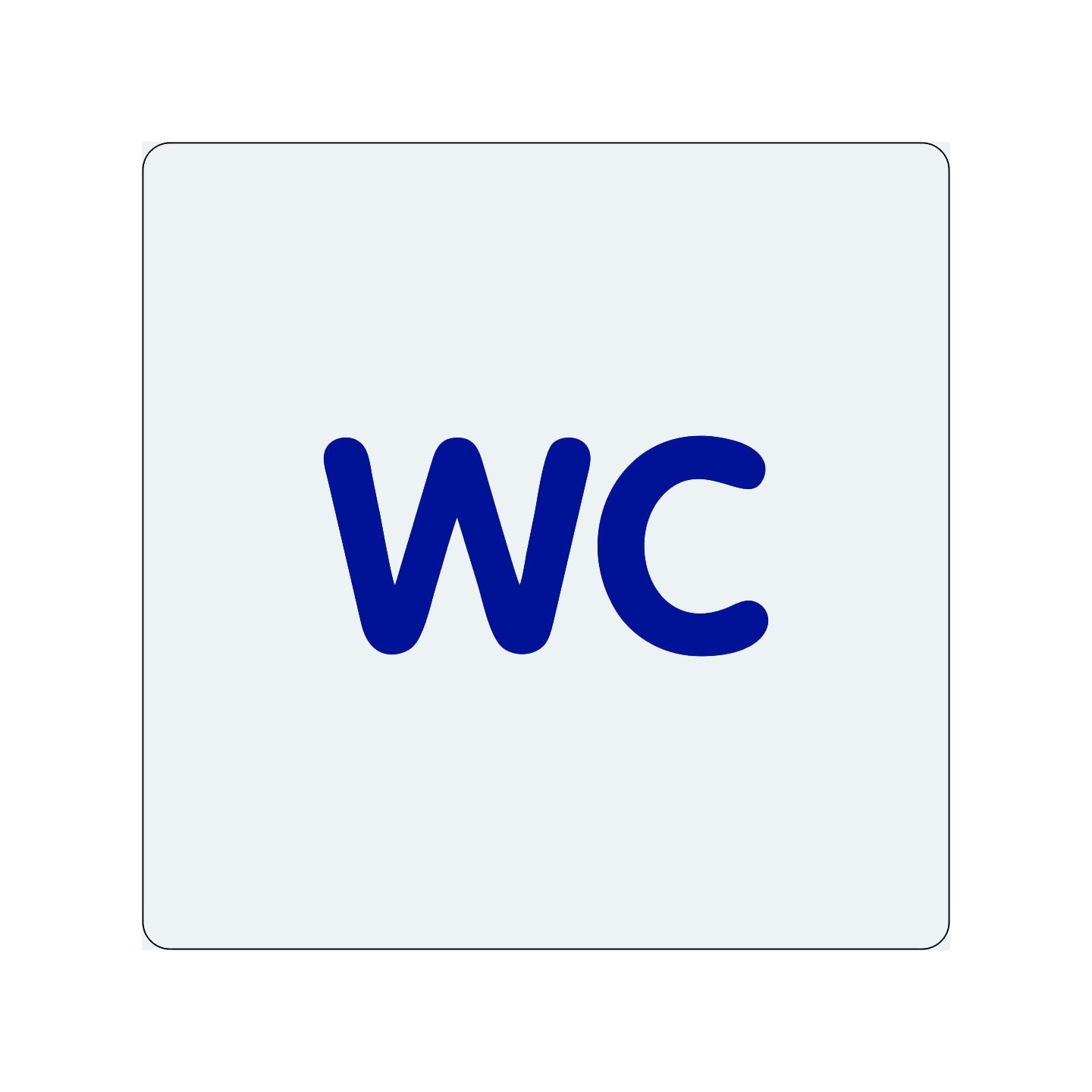 Pictogramme économique en alu " WC "