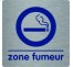 Pictogramme économique en alu " Zone fumeur "