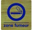 Pictogramme économique en alu " Zone fumeur "