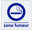 Pictogramme économique en alu " Zone fumeur "