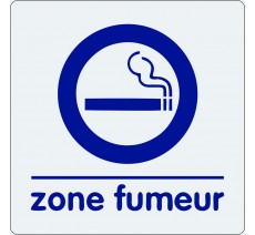 Pictogramme économique en alu " Zone fumeur "