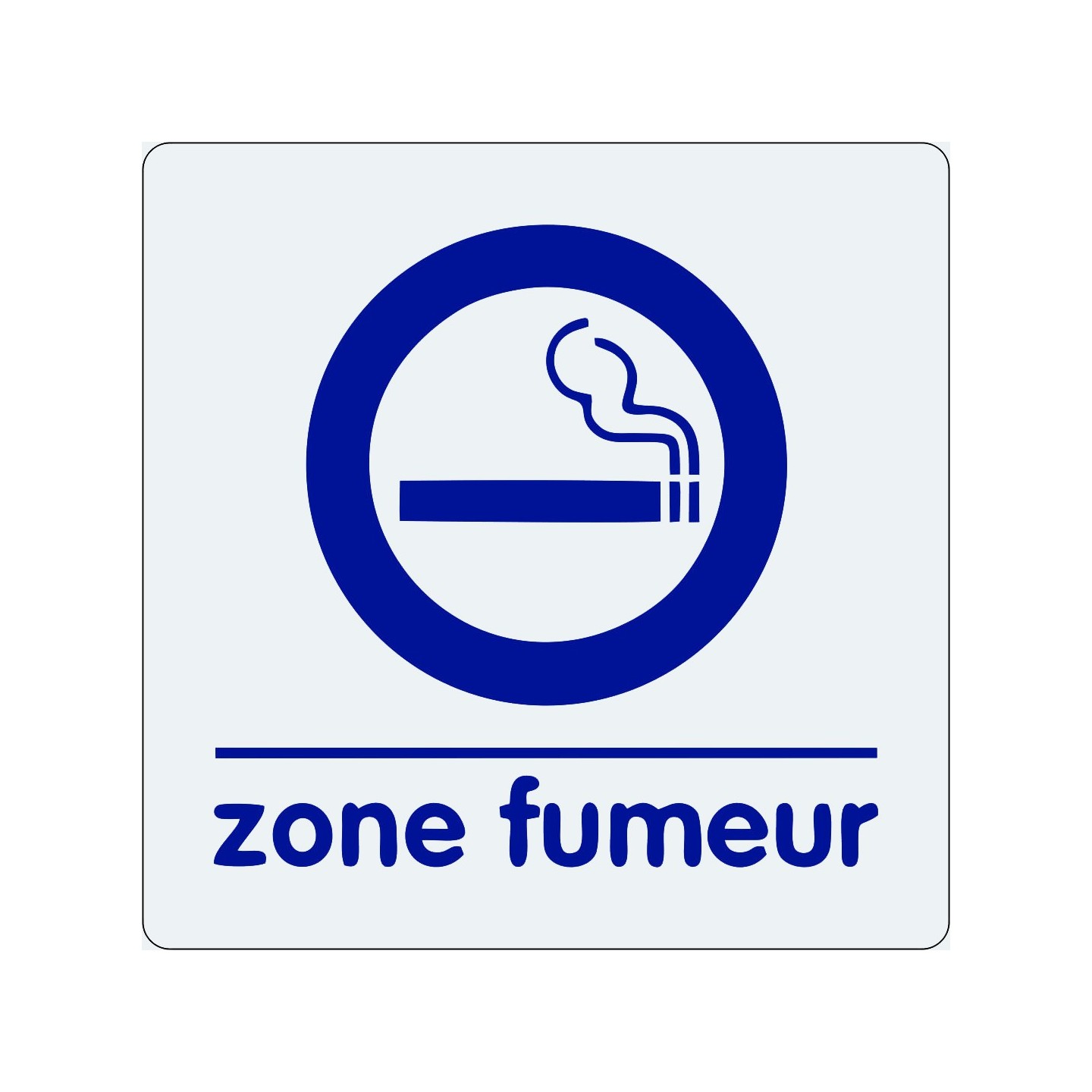 Pictogramme économique en alu " Zone fumeur "