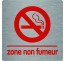 Pictogramme économique en alu " Zone non fumeur"