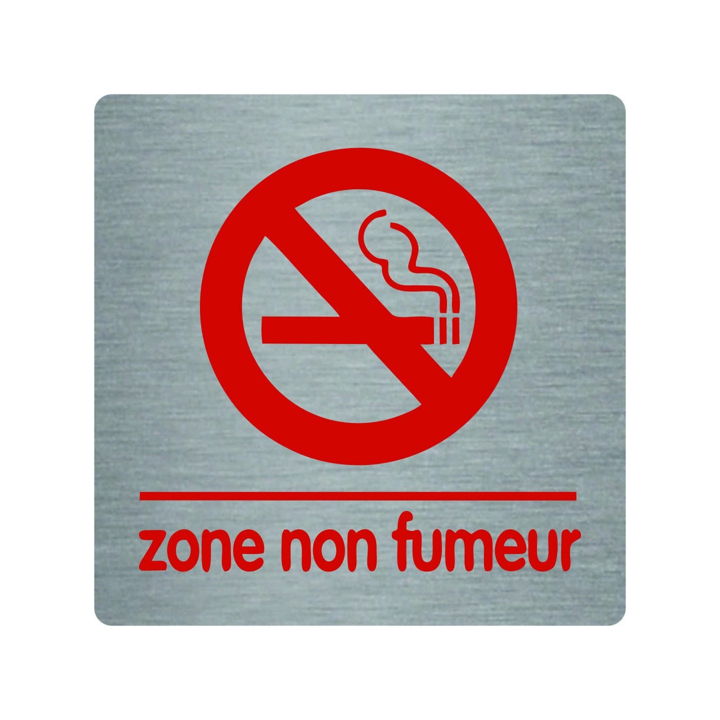Pictogramme économique en alu " Zone non fumeur"