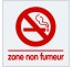 Pictogramme économique en alu " Zone non fumeur"
