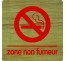 Pictogramme économique en alu " Zone non fumeur"