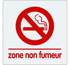 Pictogramme économique en plexi " Zone non fumeur"