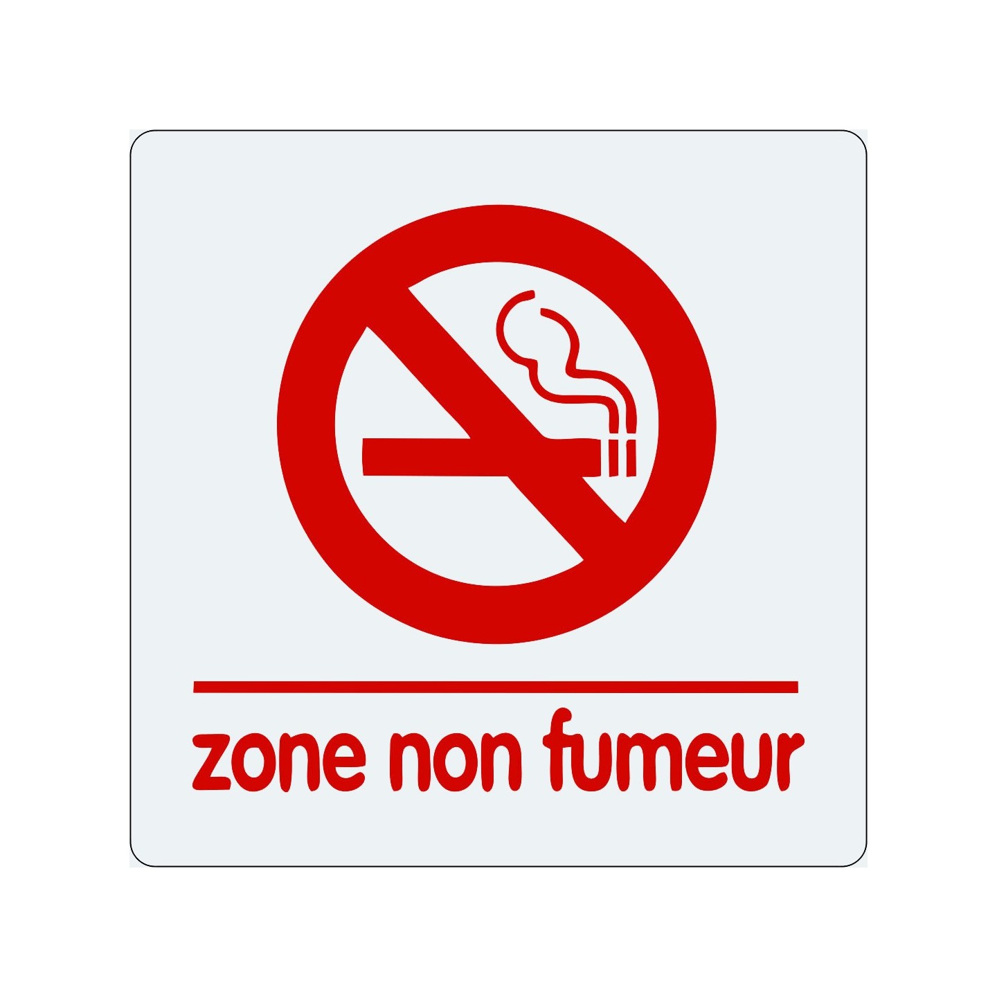 Pictogramme économique en alu " Zone non fumeur"