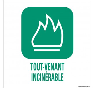 Tout venant incinérable déchetterie