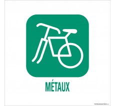 Panneau de déchetterie "Métaux"