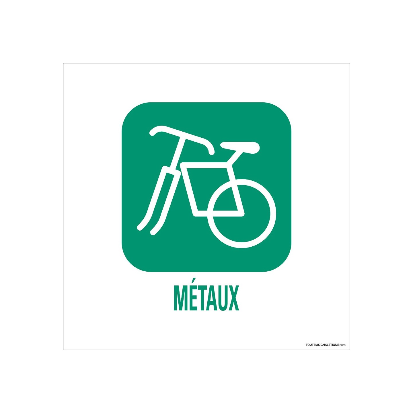 Panneau de déchetterie Métaux