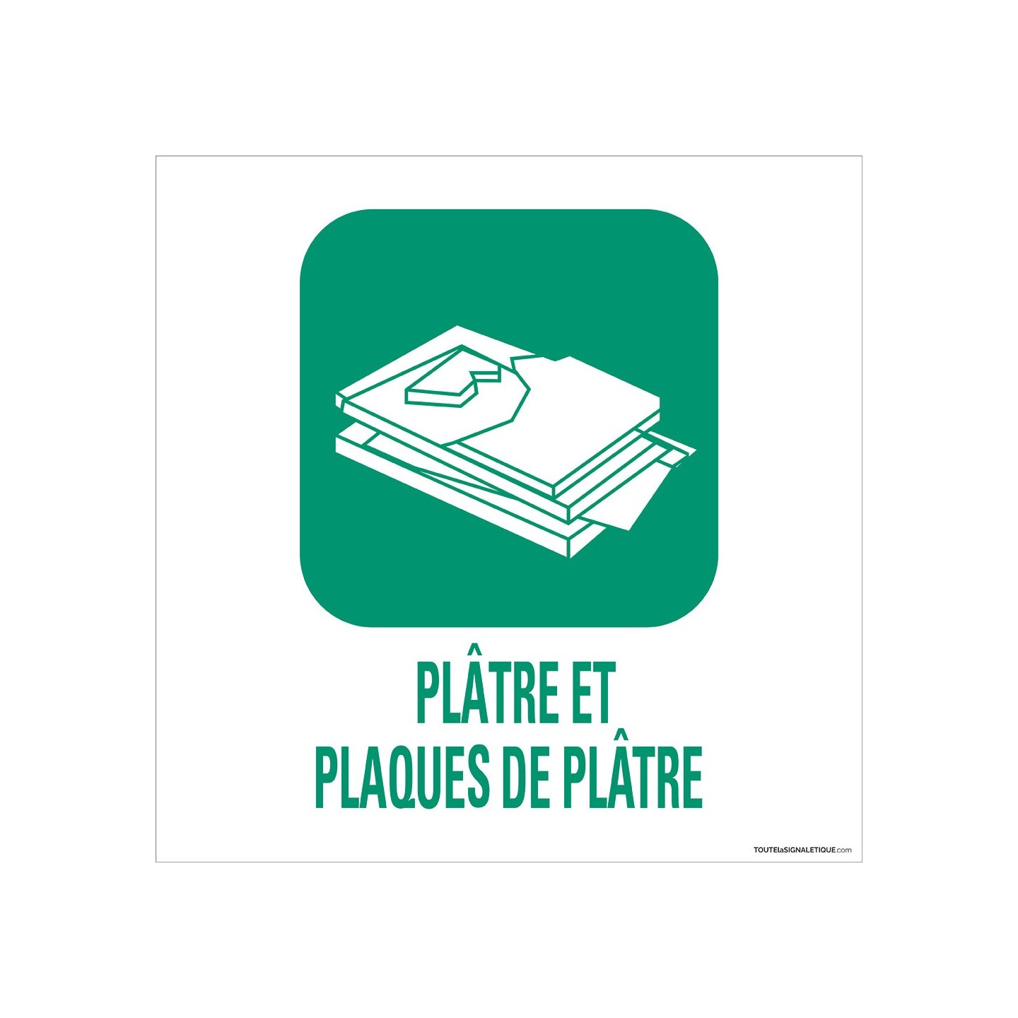 Panneau de déchetterie Plâtre-Plaques de plâtre en aluminium