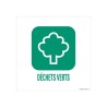 Panneau de déchetterie Déchets verts en aluminium