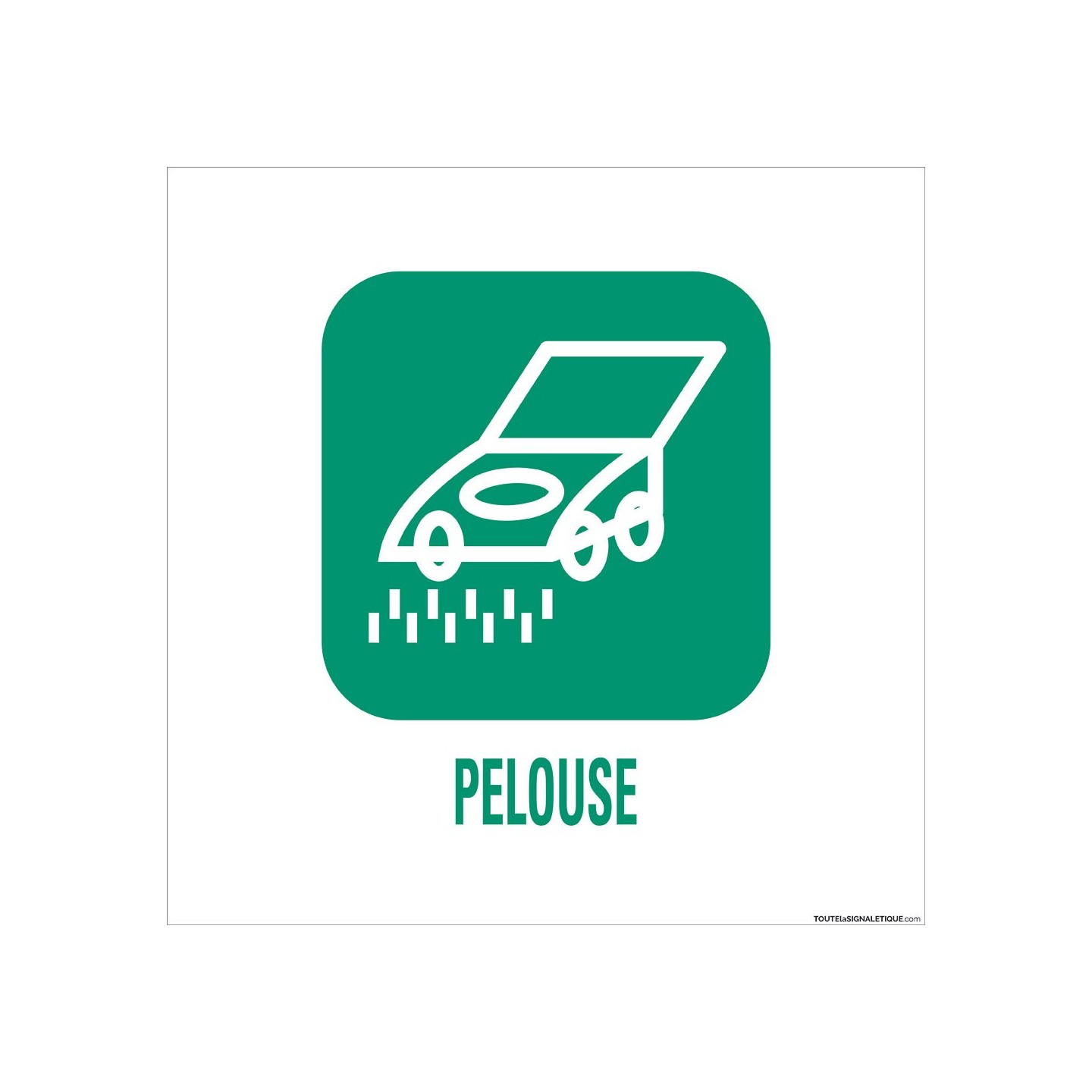 Panneau de déchetterie Pelouse en alulminium
