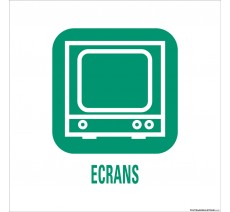 Panneau de déchetterie conforme aux normes "Ecrans"