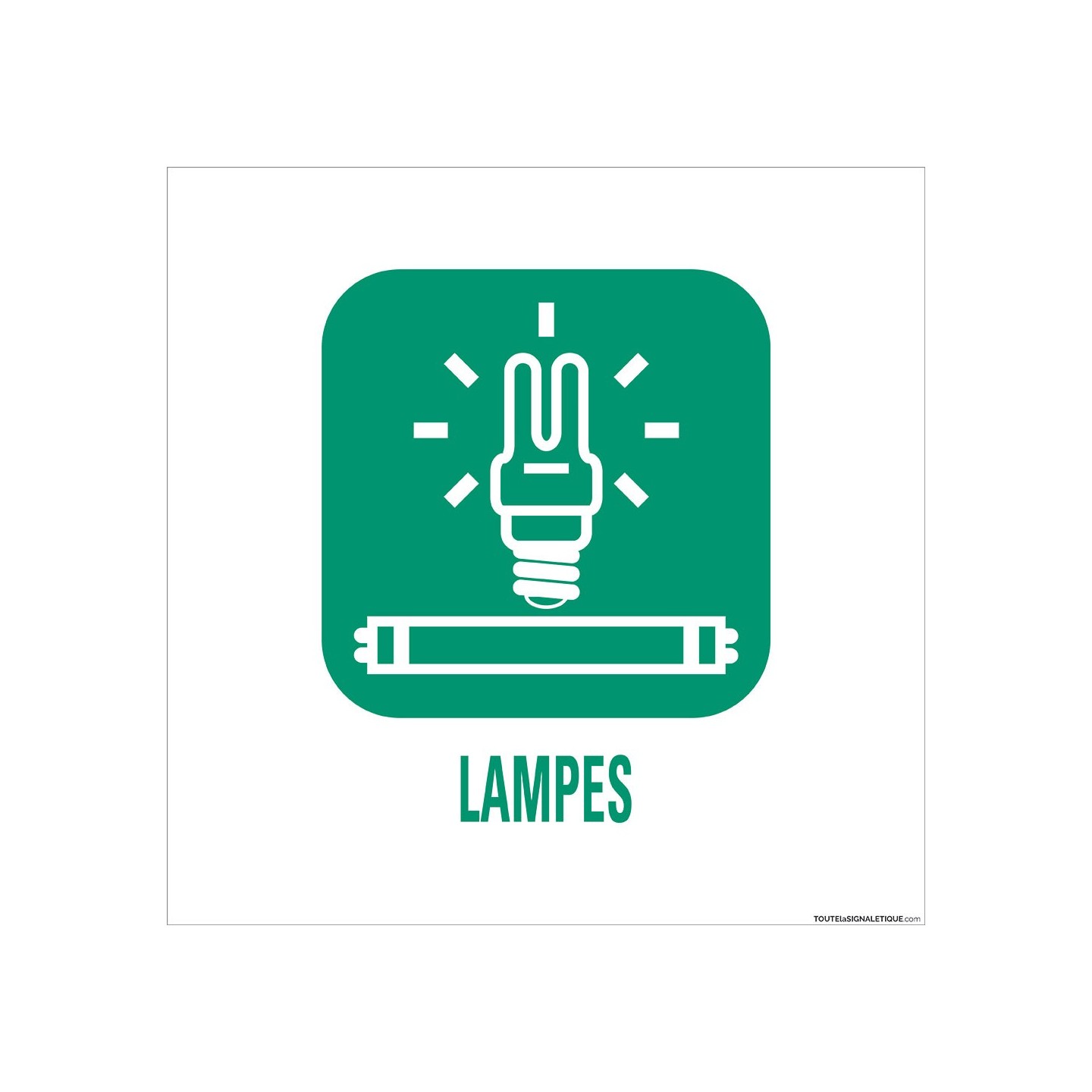 Panneau de déchetterie Lampes en aluminium