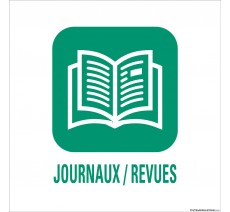 Panneau de déchetterie conforme aux normes "Journaux/Revues"