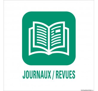 Panneau de déchetterie conforme aux normes "Journaux/Revues"