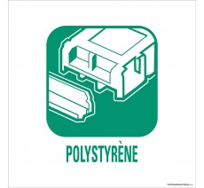 Panneau de déchetterie conforme aux normes "Polystyrène"