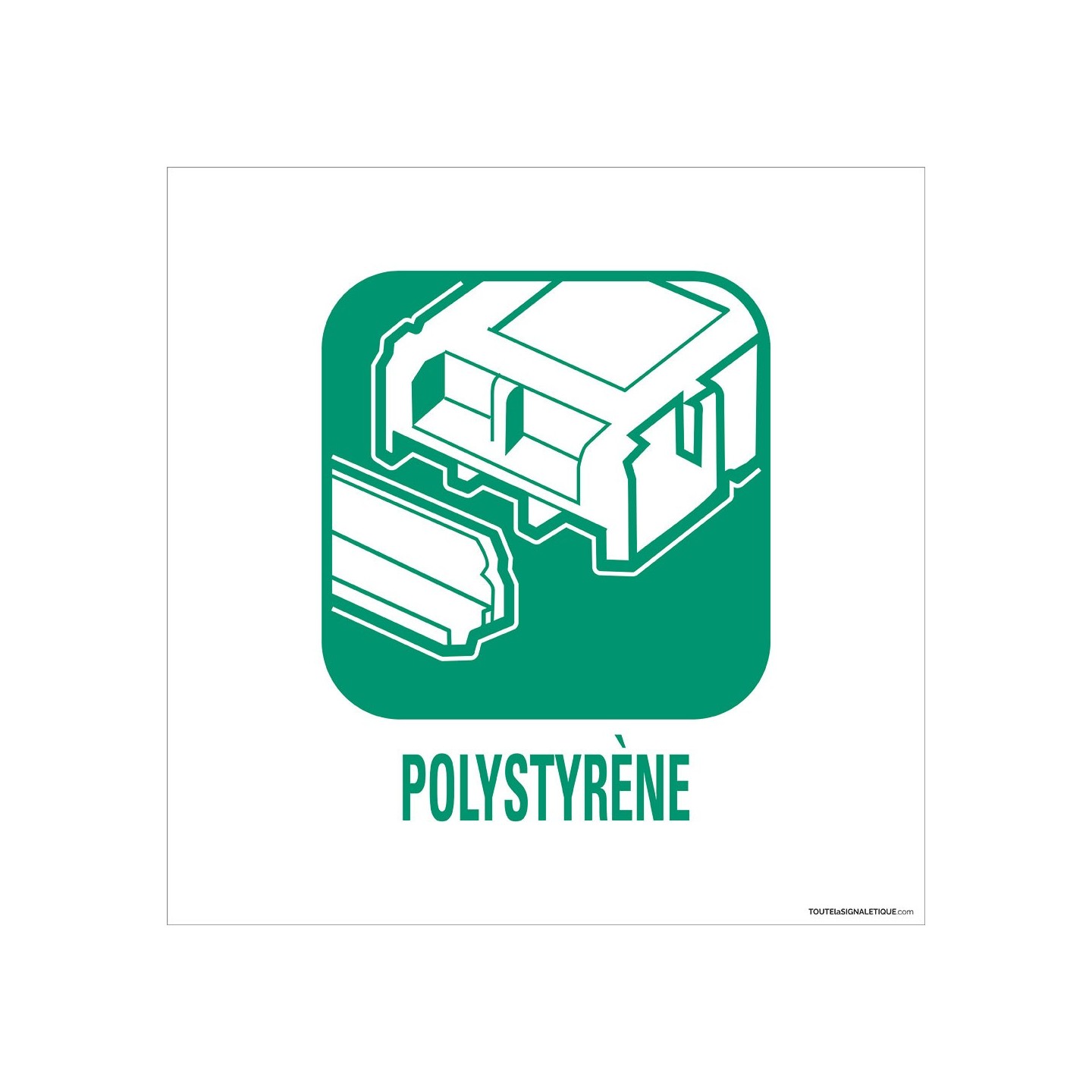 Panneau de déchetterie Polystyrène en aluminium