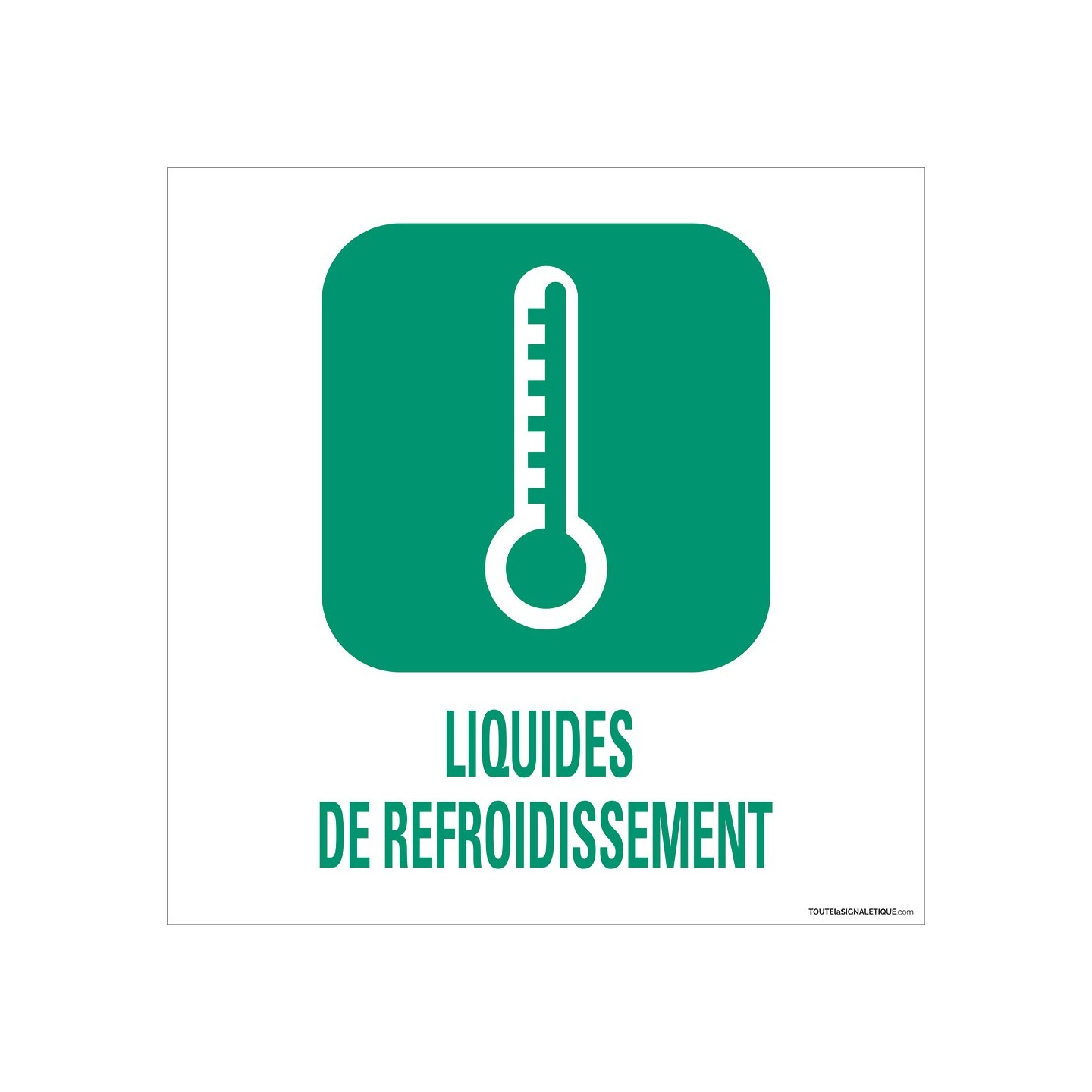Panneau de déchetterie Liquides de refroidissement en aluminium