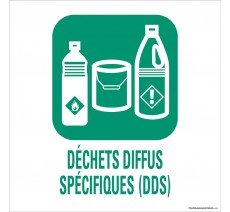 Panneau de déchetterie conforme aux normes "Déchets diffus spécifiques"