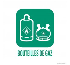 Panneau de déchetterie conforme aux normes "Bouteilles de gaz"