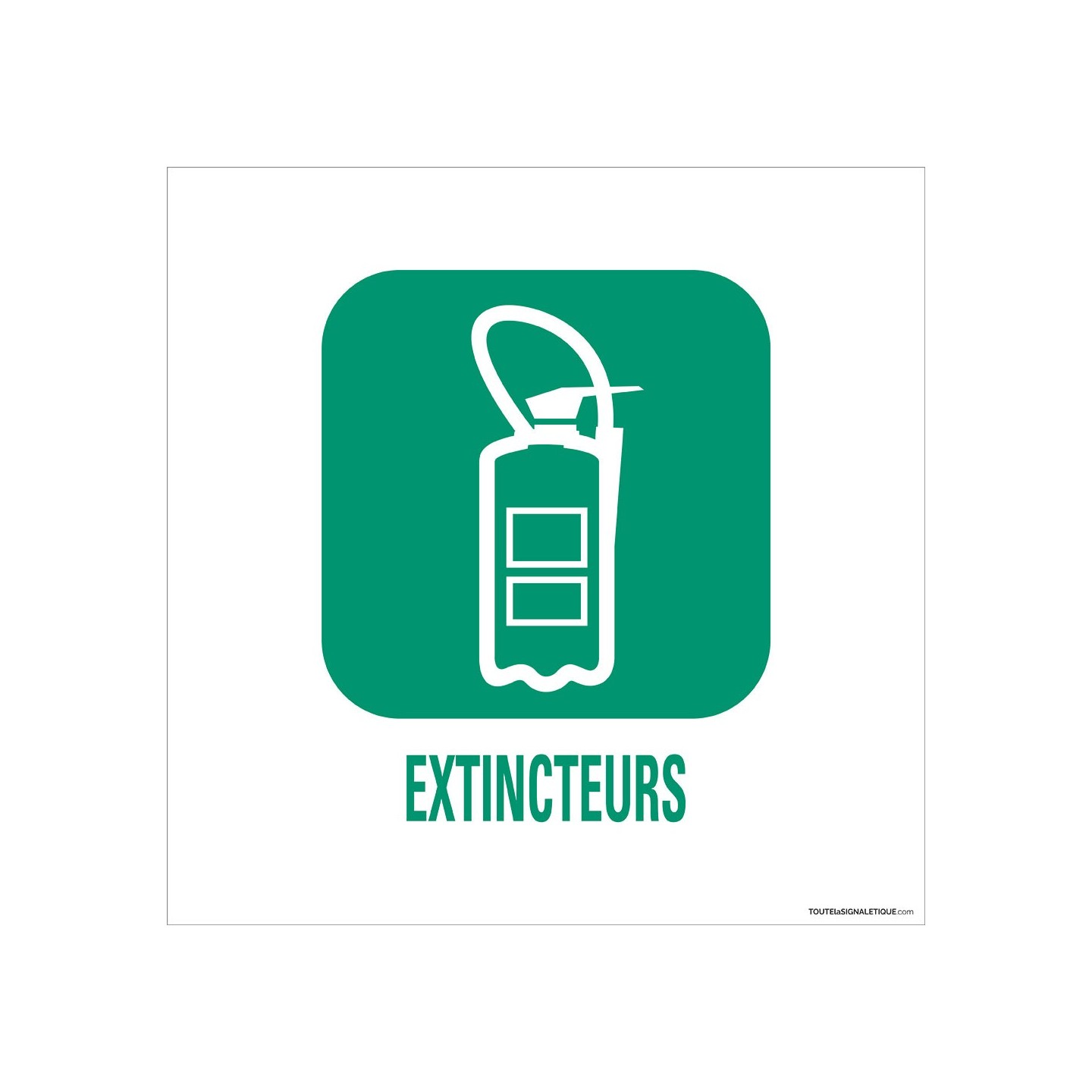 Panneau de déchetterie Extincteurs en aluminium