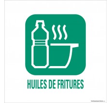 Panneau de déchetterie conforme aux normes "Huiles de fritures"